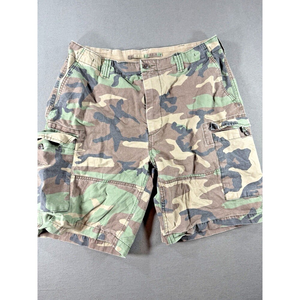 Polo Ralph Lauren Camo Cargo Shorts Mens 35 Woodland Military Utility Cotton